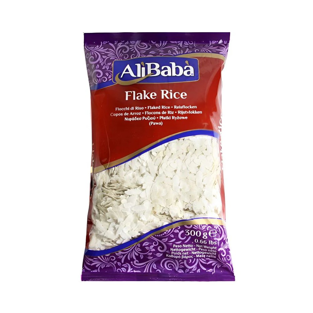 Flake Rice/Poha (Medium) – Ali Baba – 300g